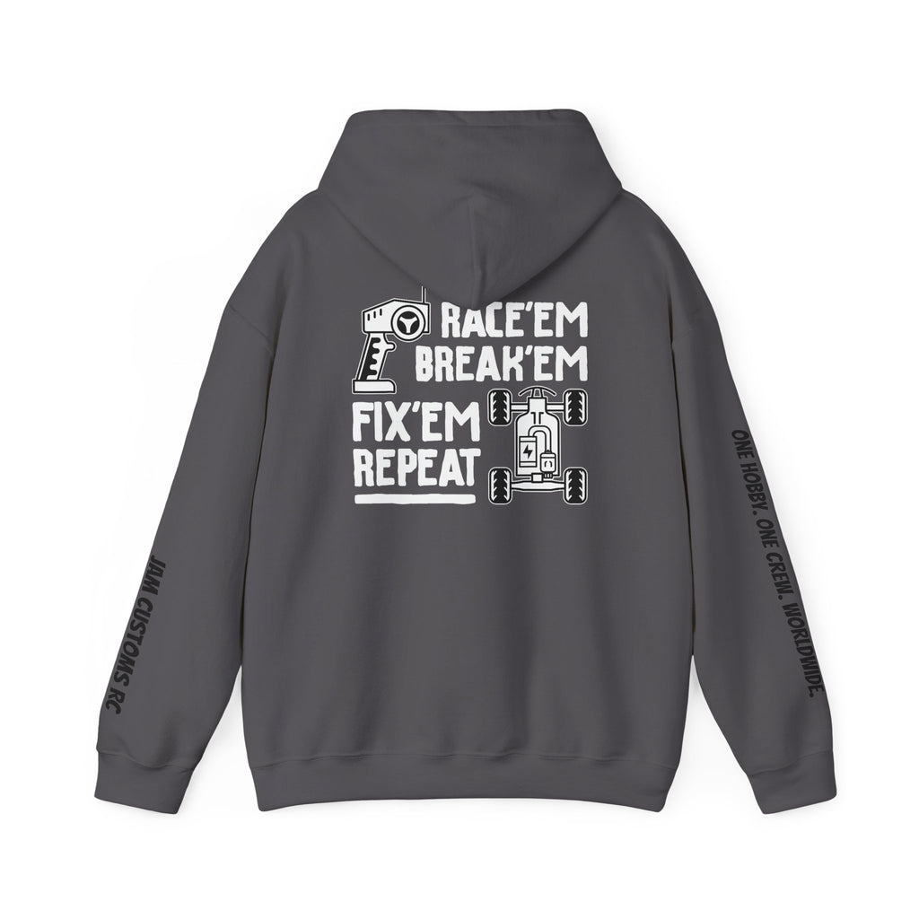 JAM Customs RC Race Break Fix Repeat Unisex Heavy Blend™ Hooded Sweatshirt