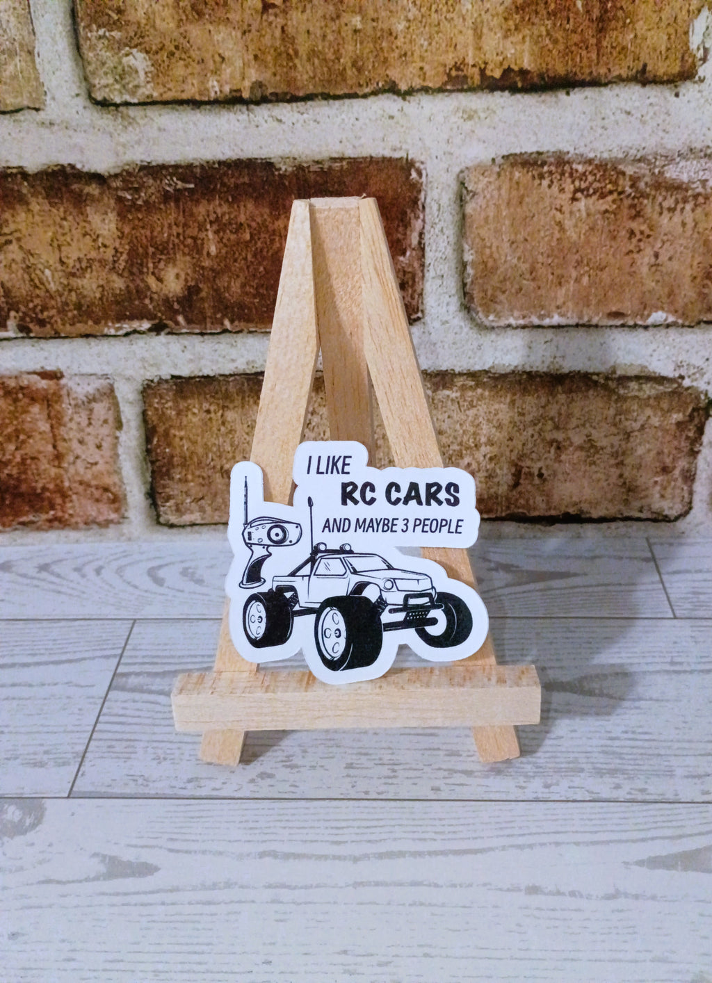 I Like RC cars and 3 people Sticker