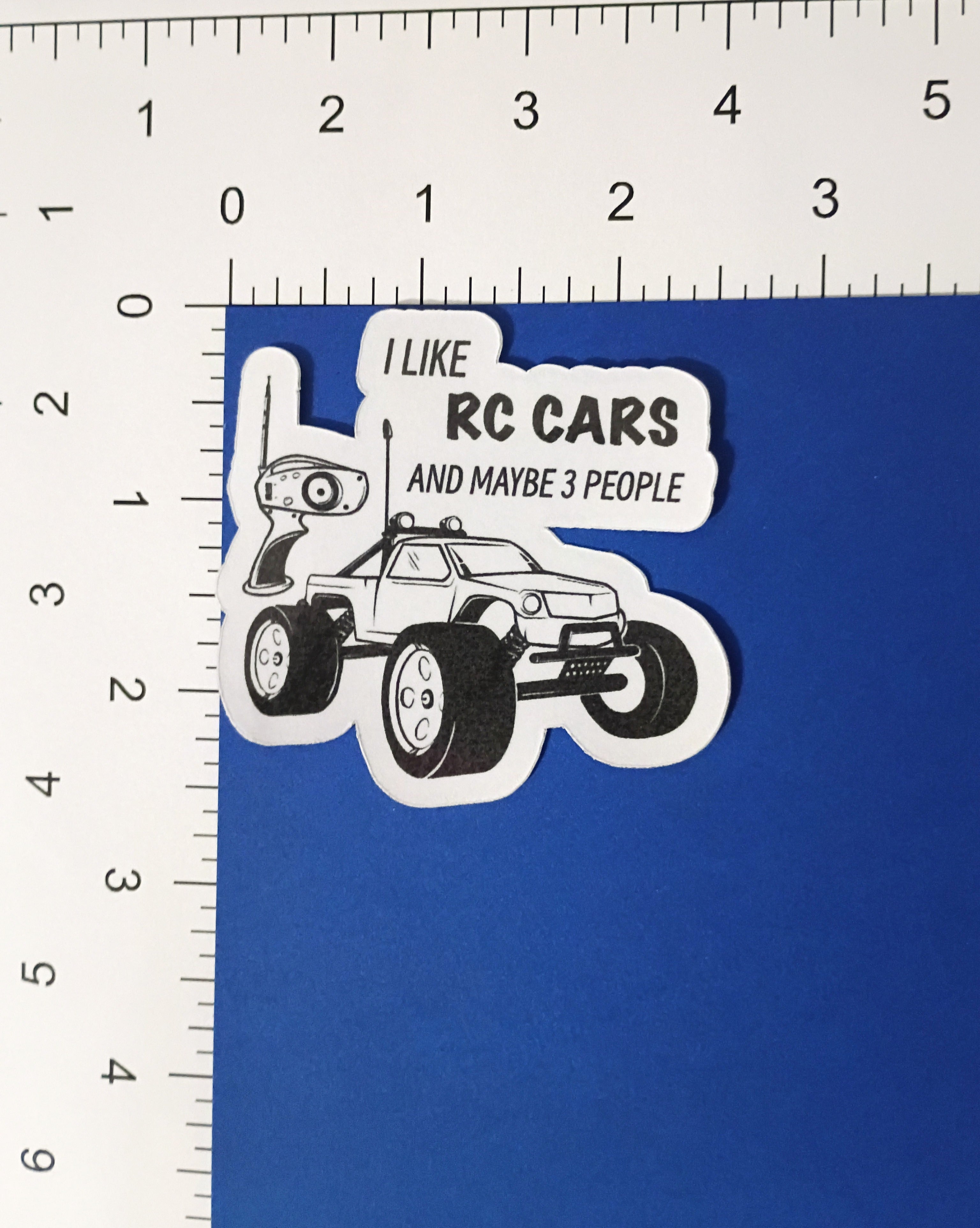I Like RC cars and 3 people Sticker