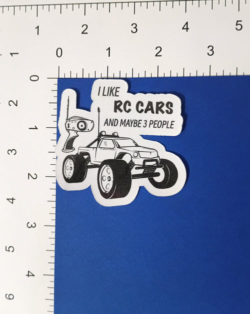 I Like RC cars and 3 people Sticker