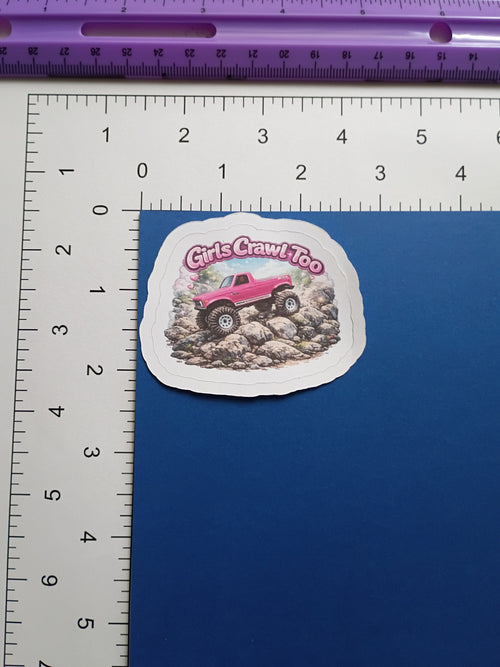 Girls crawl too sticker